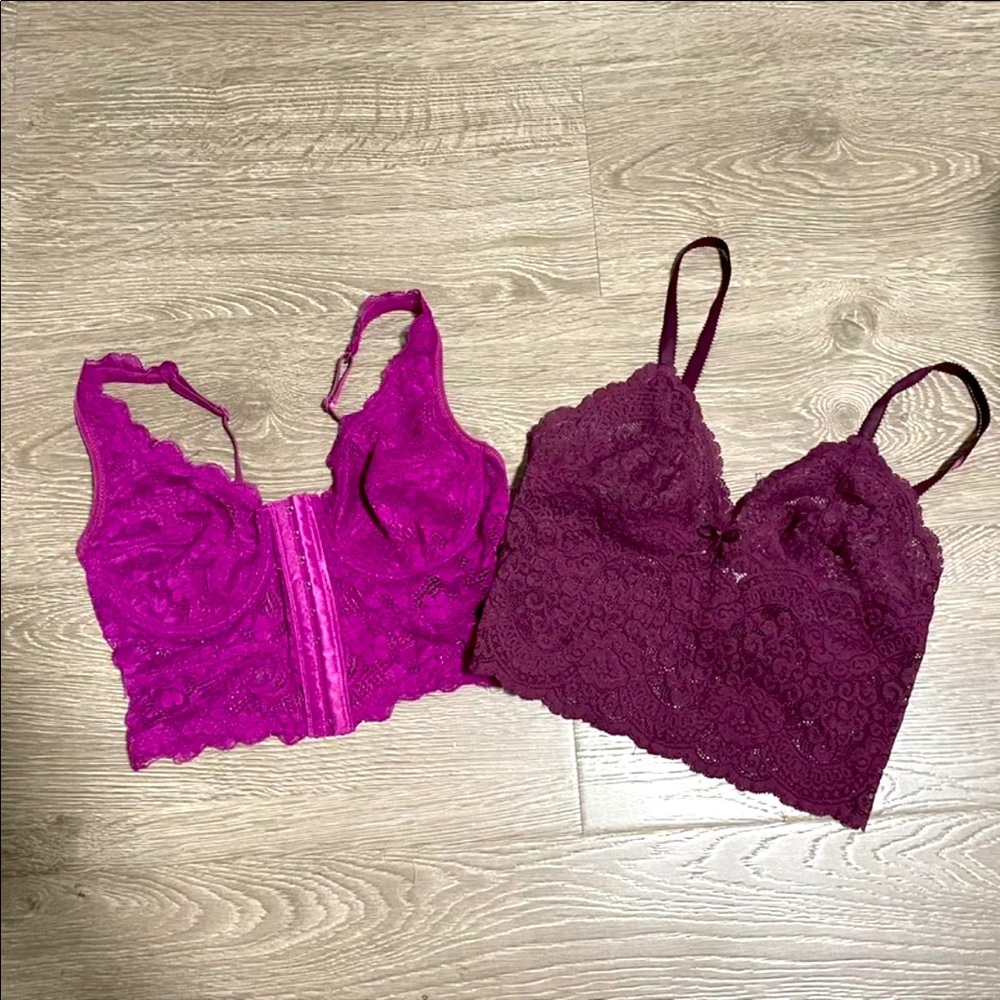 Bralette lace - purple bundle 2 piece